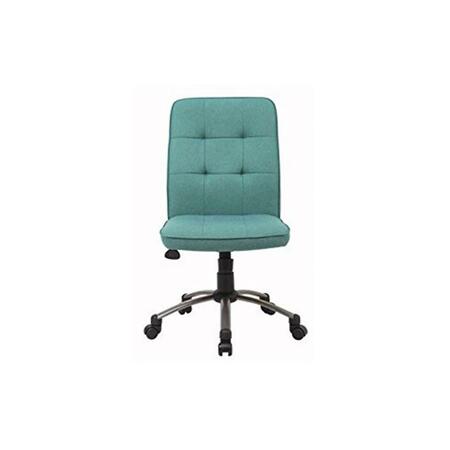 NORSTAR Green Linen Chair With Pewter Mist Base B330PM-GN